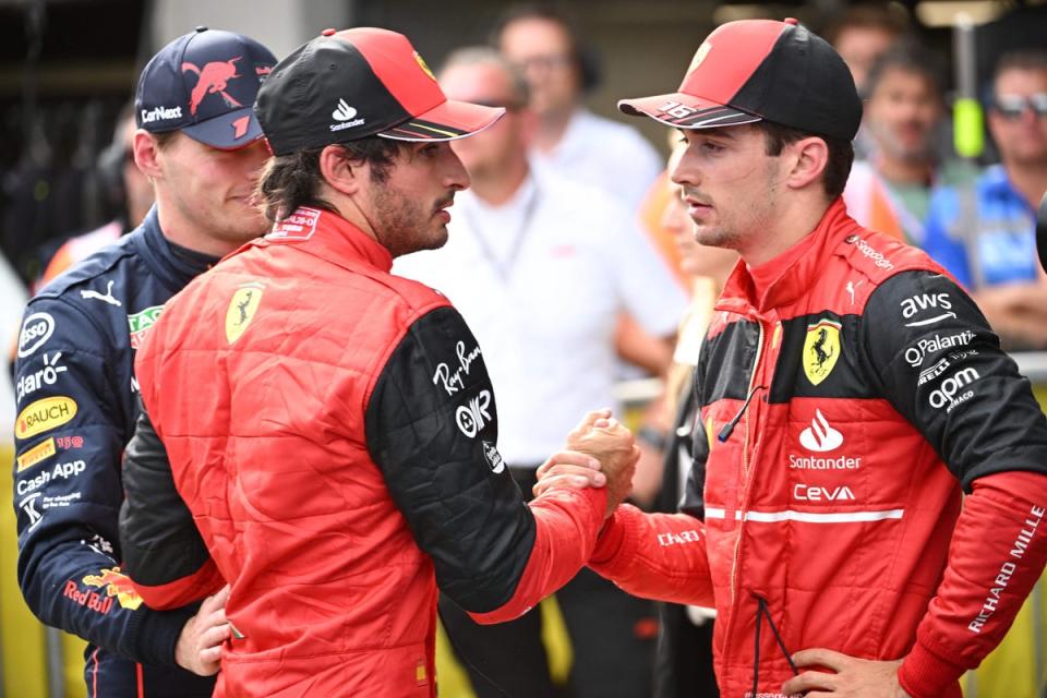 Charles Leclerc and Carlos Sainz both have deals at Ferrari until 2024 (AFP/Getty)