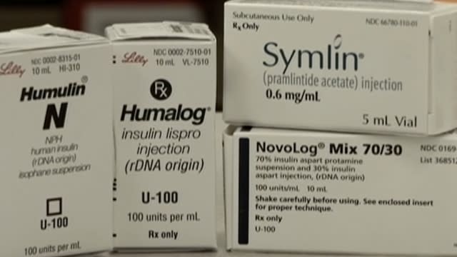 Boxes of insulin medications