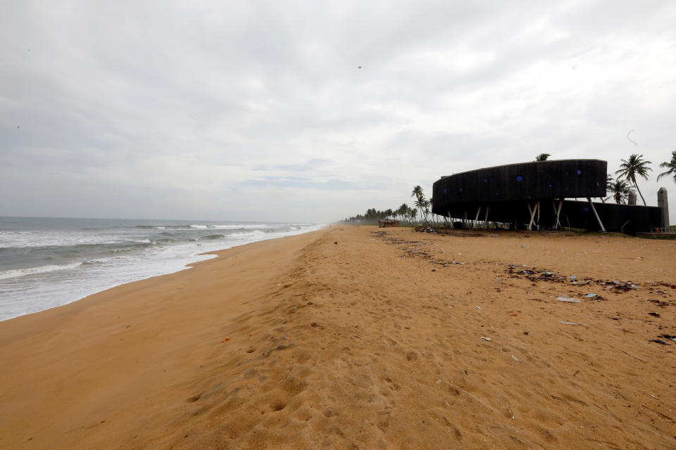 A commenorative building that is known locally as 'The Tunnel'  is seen near the 'Point of No Return' from where slaves were shipped from the historic slave port at Badagry, Nigeria. (Photo: Afolabi Sotunde/Reuters)