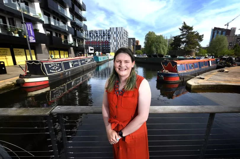 Chris Northwood on New Islington Marina - in the heart of her new ward -Credit:Manchester Evening News