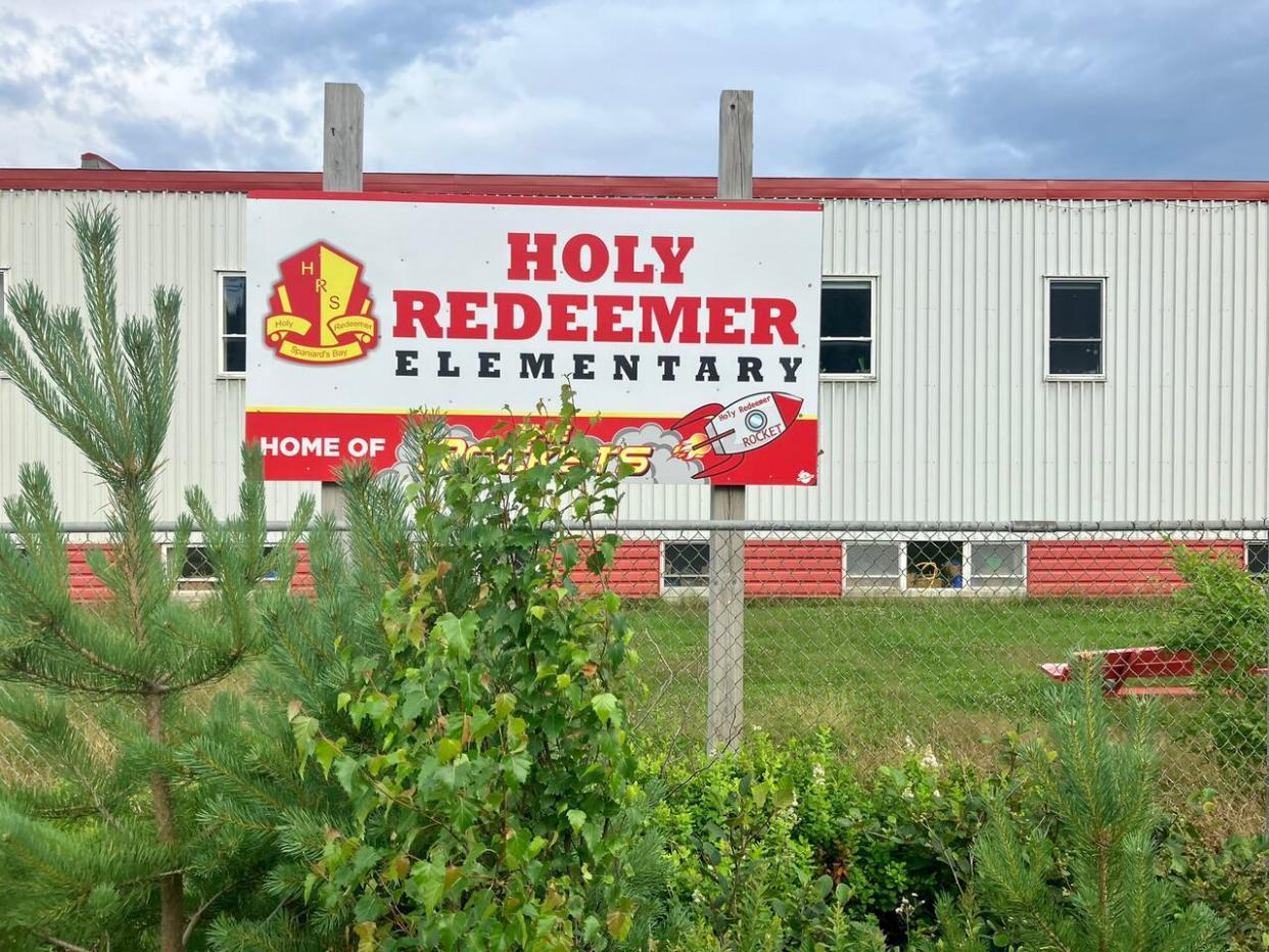 Holy Redeemer in Spaniard's Bay was shut down after a chemical odor was detected. (Holy Redeemer Elementary/X - image credit)