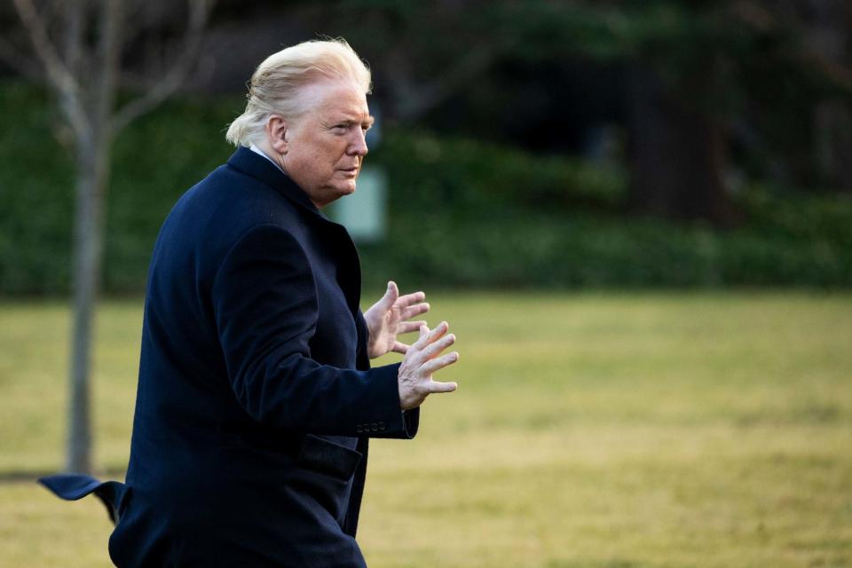 Trump in the midst of a storm (Manuel Balce Ceneta/AP/Shutterstock)