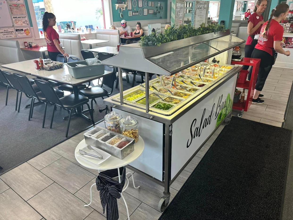 The new salad bar at Ruthy's Kozy Kitchen in New Smyrna Beach.