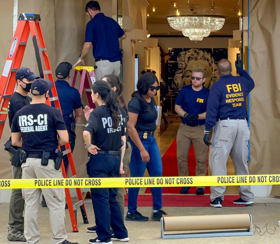 FBI and IRS agents raid Galerie Danieli in December.