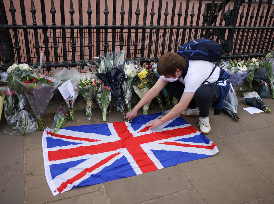 Mourners in London Pay Tribute to Prince Philip Following His Death at Age 99: See the Moving Photos