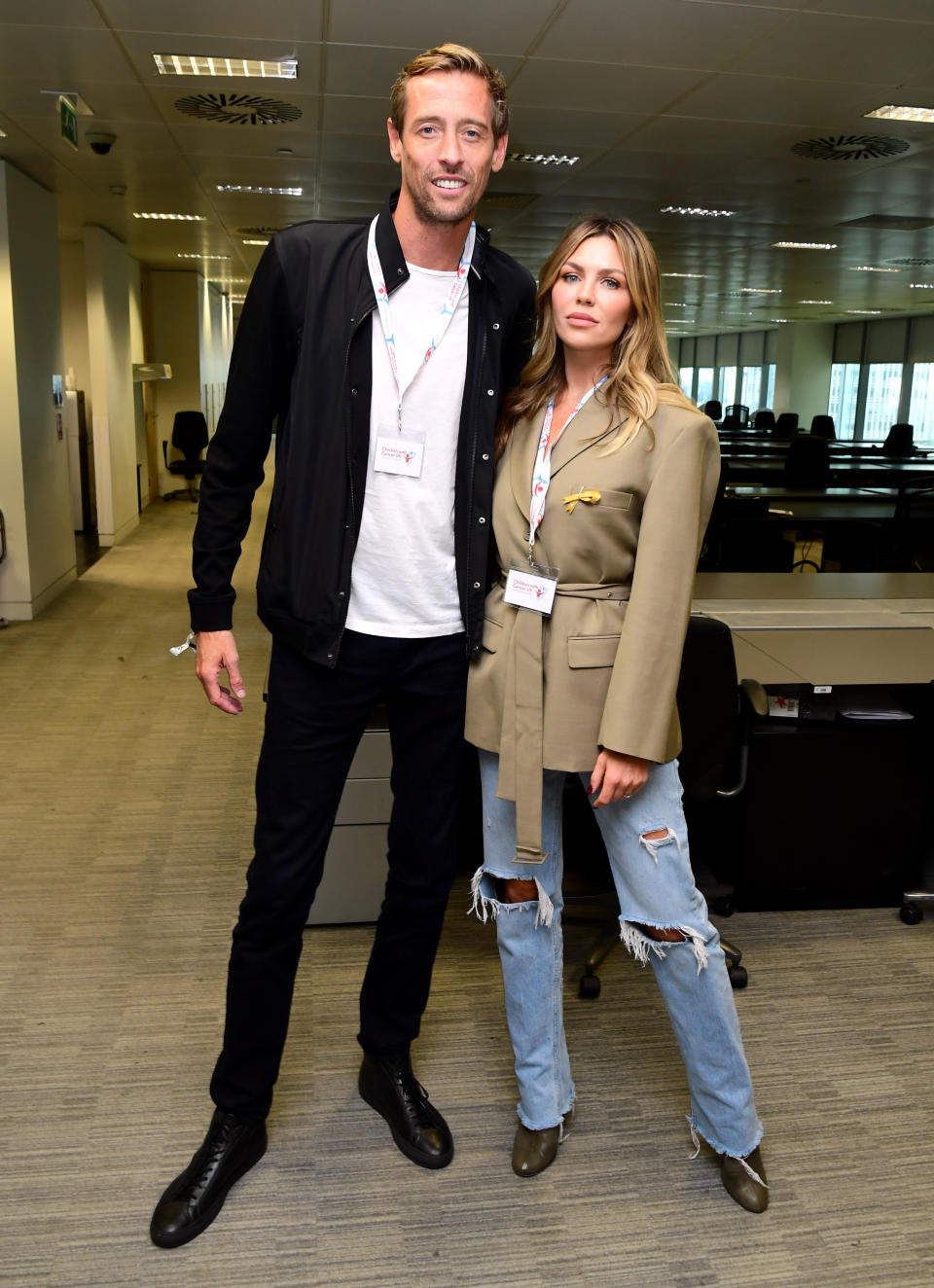 Abbey Clancy and husband Peter Crouch pictured together. (Getty Images)