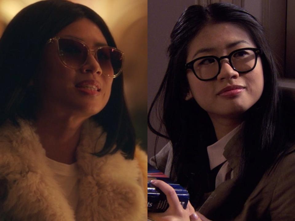 "Gossip Girl" character Nelly Yuki on the new show and on the original series.