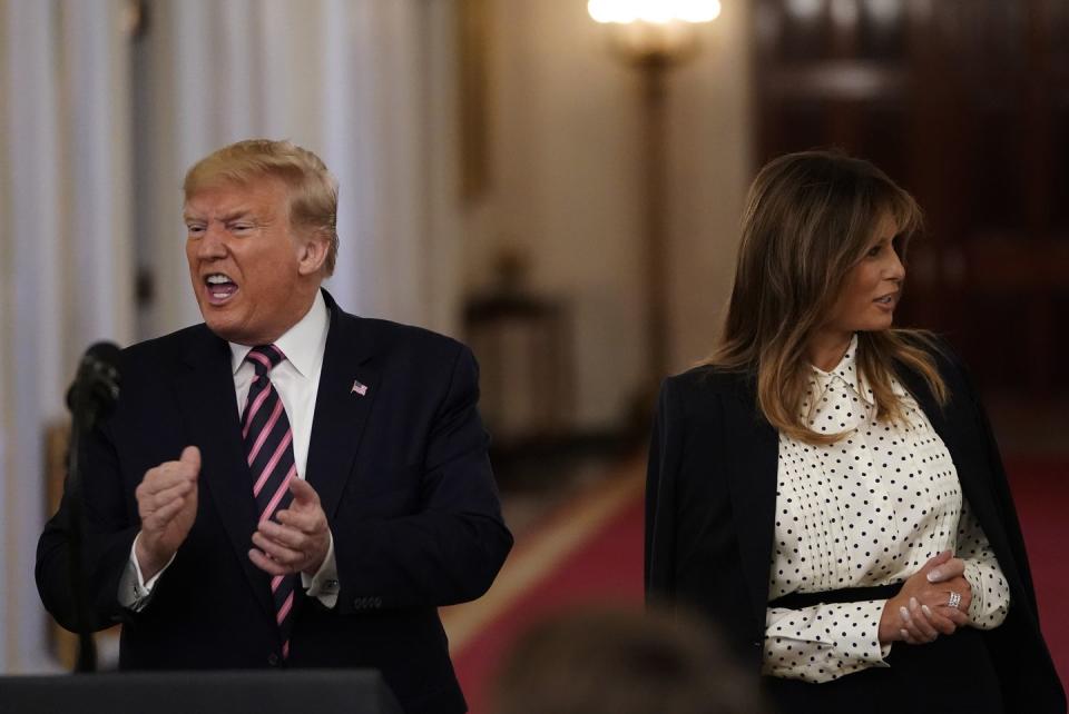 Photos of Trump's Bonkers Post-Impeachment Presser Show His Most Unhinged Speech to Date