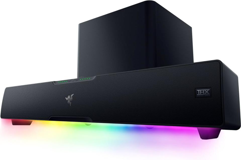 Razer Leviathan V2 Pro with subwoofer in black