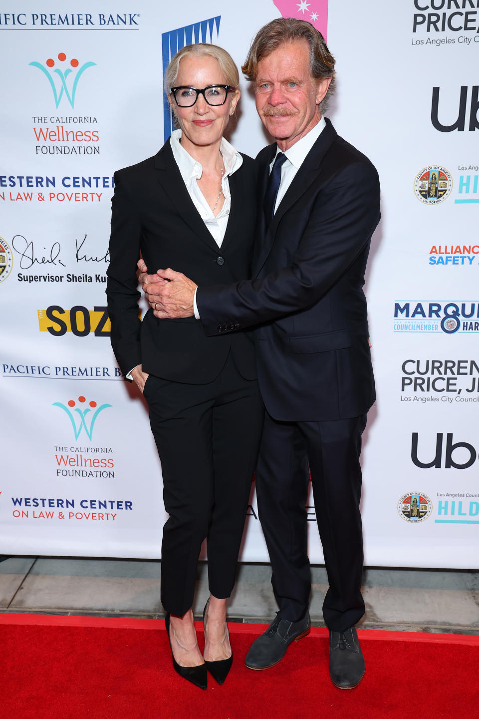 Felicity Huffman and William H. Macy attend A New Way Of Life 2022 Gala at Skirball Cultural Center on December 03, 2022, in Los Angeles.