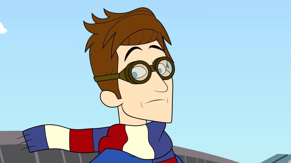 This publicity image released by Hulu shows the character Prock, voiced by Seth Meyers, from the animated series "The Awesomes," premiering Aug. 1, 2013 on Hulu. (AP Photo/Hulu)