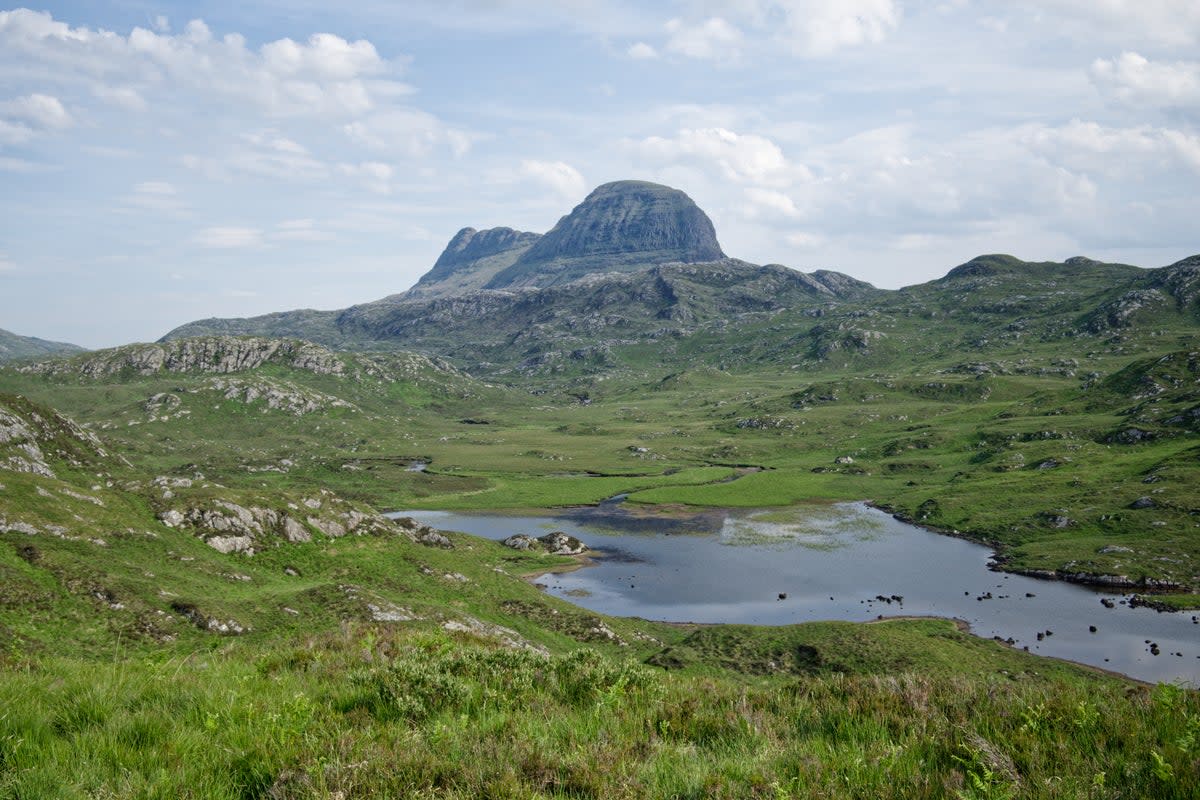 A view towards Suilven mountain, in the Assynt area of Scotland’s west coast  (Sian Lewis)