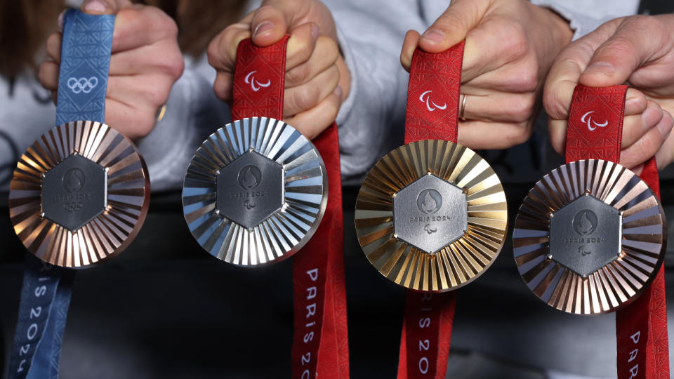  The Olympic medals for the 2024 Paris Olympics. 