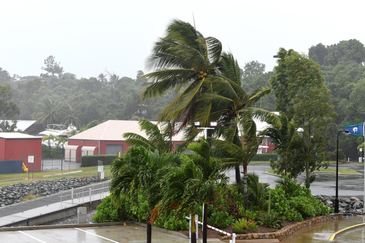 Cyclone: Strong winds batter Airlie Beach in Queensland, Australia: EPA