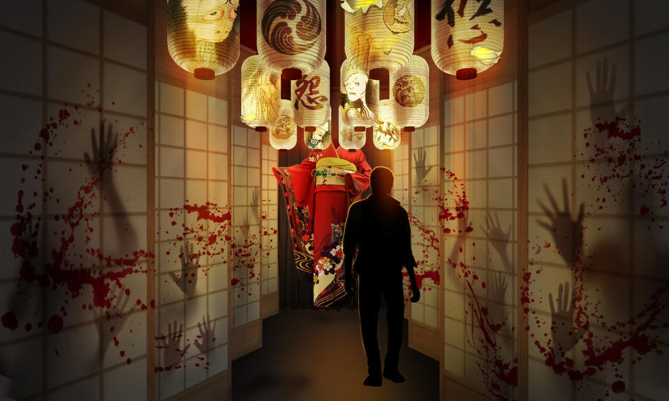 An artist’s impression of The Haunting of Oiwa haunted house. (PHOTO: Resorts World Sentosa).