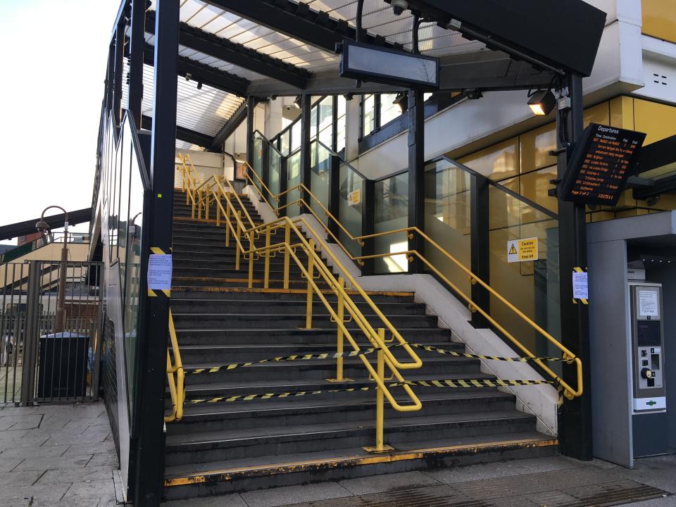 The scene of the fatal stabbing in East Croydon, a hugely popular commuter route. (SWNS)