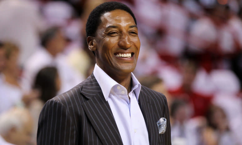 A closeup of Scottie Pippen.