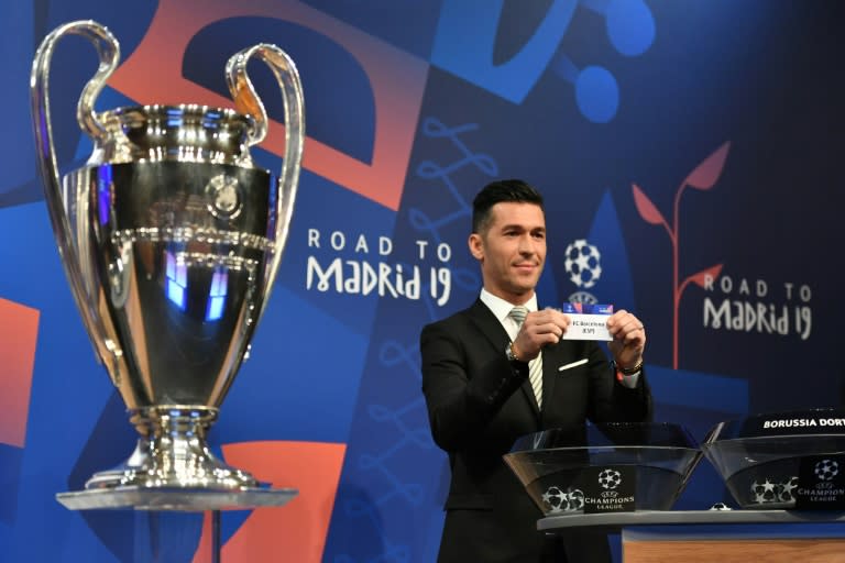Luis Garcia, a 2005 Champions League winner with Liverpool, helped conduct the draw