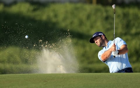 Rahm has a share of the DP World Tour Championship lead going into Sunday - Credit: GETTY IMAGES