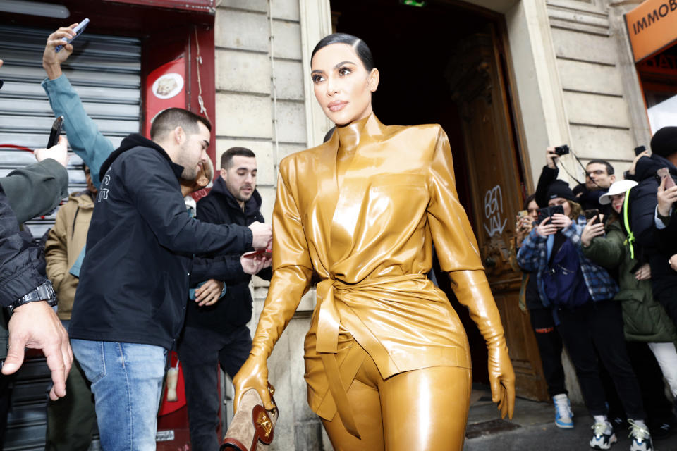 Kardashian, pictured above in Paris on March 1. (Photo: NurPhoto via Getty Images)