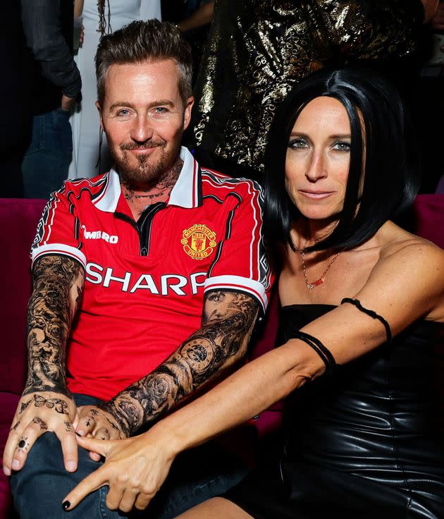 Edward Norton and Shauna Robertson attend the Annual Casamigos Halloween Party 