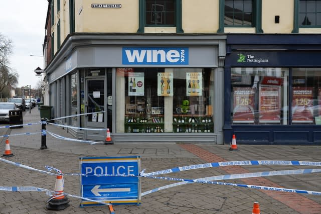 Police have cordoned off the scene in Retford (Jacob King/PA)