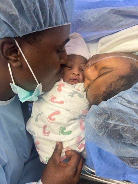 Baby Wajiha arrived Wednesday night after Hurricane Ian hit Brevard. Her mother, Hanna-Kay Williams, labored for more than 20 hours.