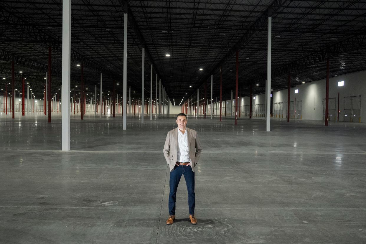 Dan Wendorf, a commercial real-estate broker with JLL in Columbus, stands in the 1,090,000 square foot warehouse he is representing in West Jefferson, Ohio. A record 19.3 million square feet of industrial and warehouse space was built in central Ohio last year.
