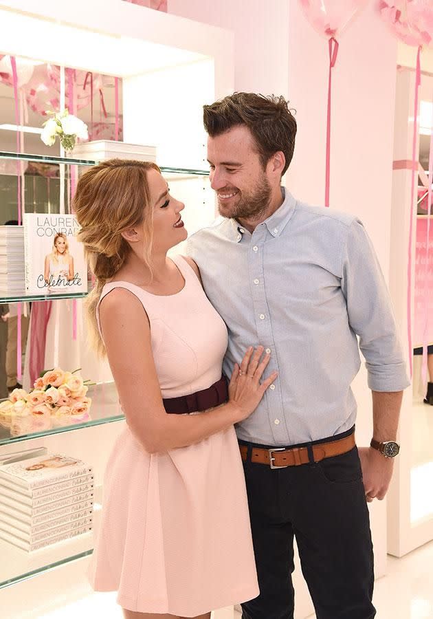 Lauren Conrad shows off baby bump at Father's Day BBQ
