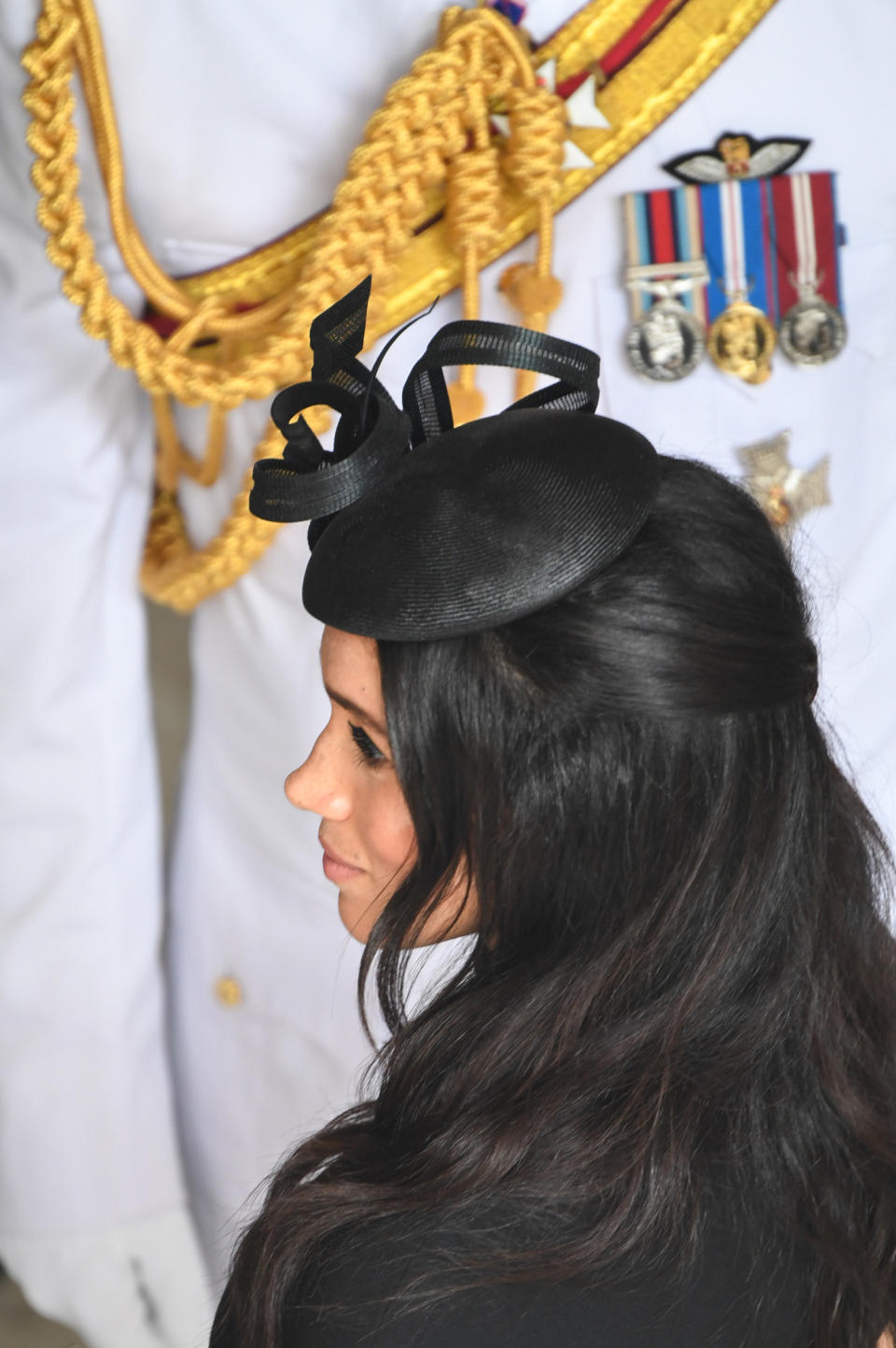 Meghan Markle wears Philip Treacy headpiece