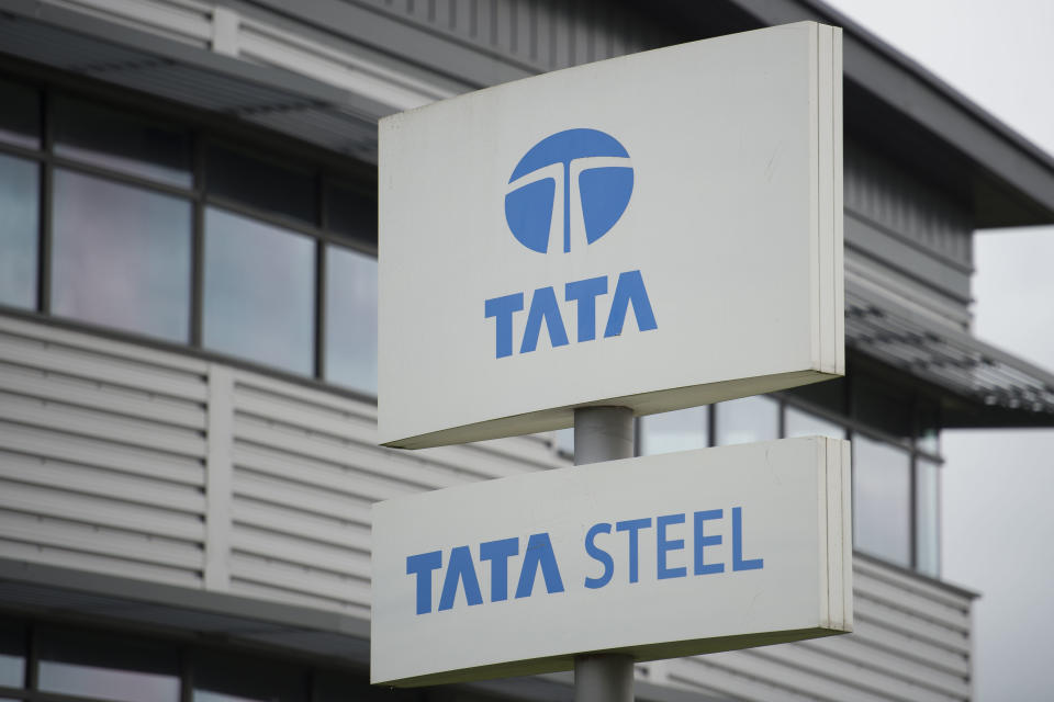 NEWPORT, UNITED KINGDOM - MAY 22: A Tata Steel steelworks sign seen at Tata Steel's Llanwern steelworks on May 22, 2016 in Newport, United Kingdom. (Photo by Matthew Horwood/Getty Images)
