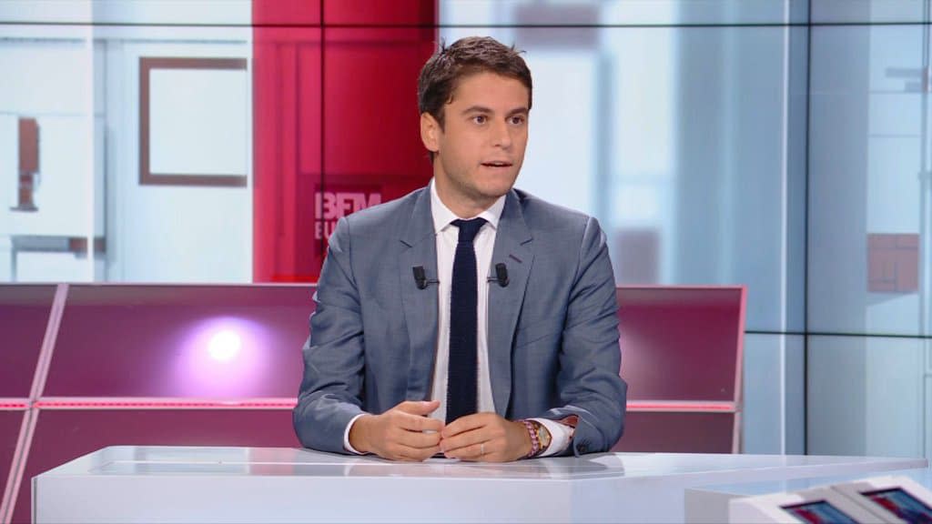 Gabriel Attal sur le plateau de BFMTV. - BFMTV