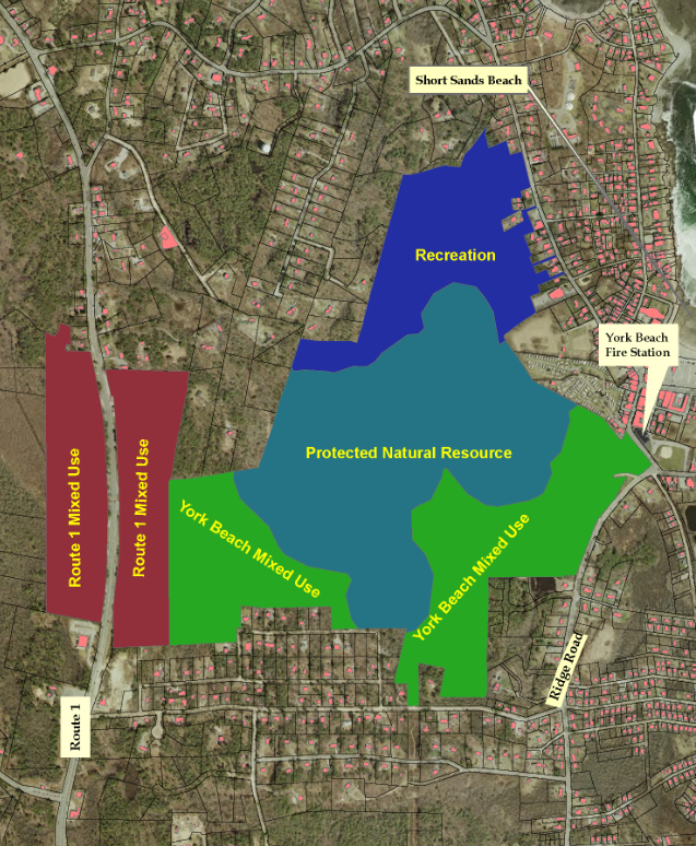 A recent charette was held to collect feedback from the community on the future of the 300-acre stretch of land identified as the York Beach Greenway District, which is currently separated into six different zones between Route 1 and Short Sands Beach.