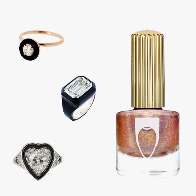 The most outrageous engagement ring and nail polish pairings for every bride.