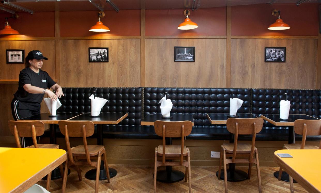 <span>‘Lunch is messy. Prepare to wipe yourself down afterwards or even nip home for a shower’: Gerry’s Hot Sub Deli.</span><span>Photograph: Sophia Evans/The Observer</span>