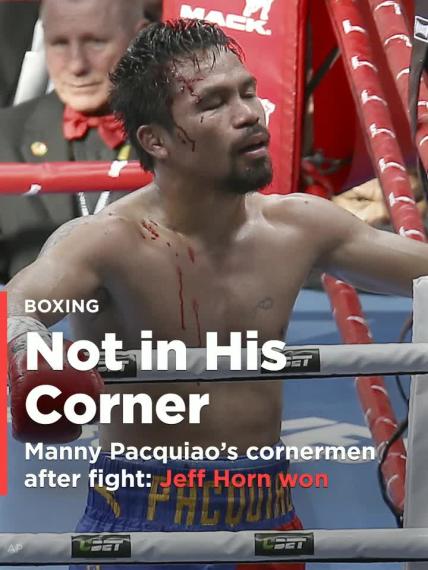 Manny Pacquiao's cornermen after fight: Horn won