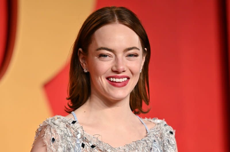 Emma Stone stars in "Kinds of Kindness," an anthology film from Yorgos Lanthimos. File Photo by Christine Chew/UPI