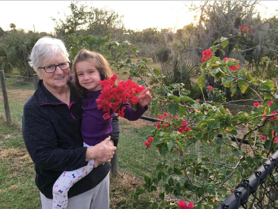 Virginia Allen with her granddaughter, Isabelle Sorese who is a fifth grader at what is now the Burns Science & Technology Charter School.