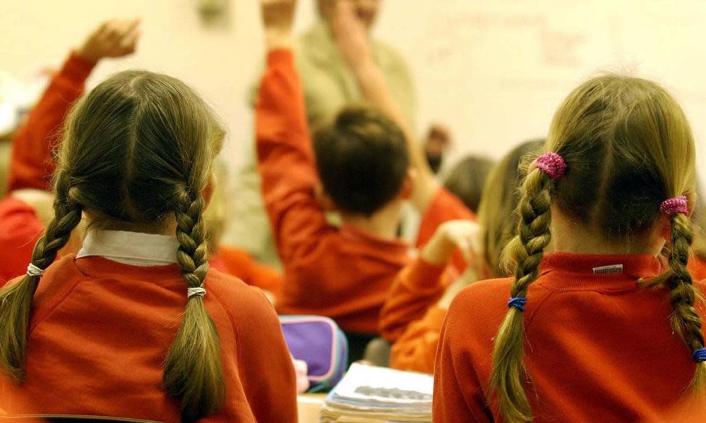 Primary school children in England.