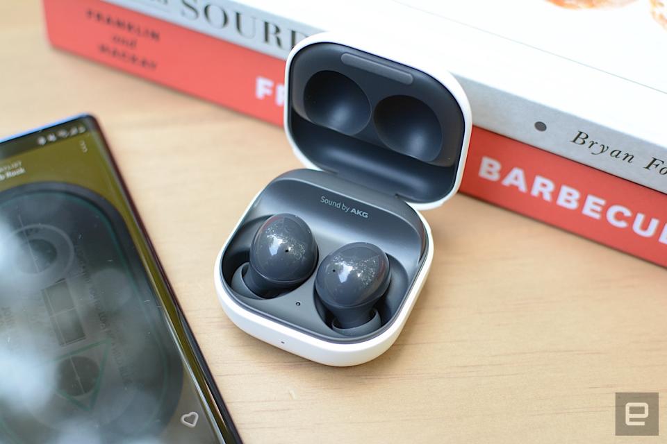 <p>With the Galaxy Buds 2, Samsung adds active noise cancellation to its most affordable true wireless earbuds. This successor to the Galaxy Buds+ are smaller and more comfortable with premium features like wireless charging and adjustable ambient sound. However, ANC performance is only decent and there’s no deep iOS integration like previous models. Still, at this price, Samsung has created a compelling package despite the sacrifices.</p>
