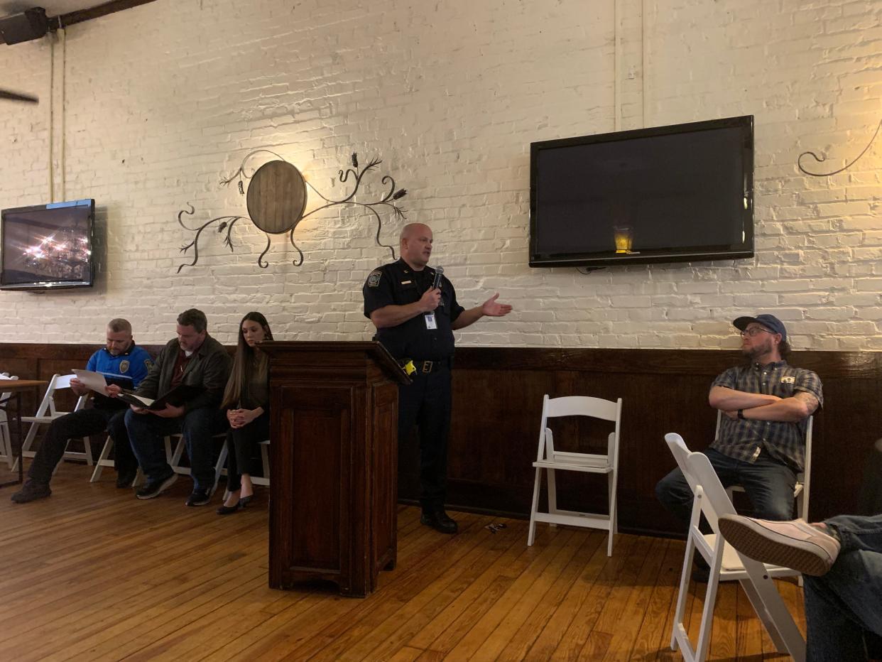 The Wilmington Police Department and Wilmington Downtown, iNC. host a public safety meeting with local business owners and residents to address concerns.