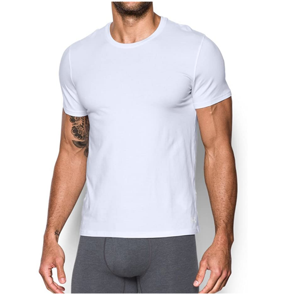 4) Under Armour Charged Cotton Crew Undershirt (2-Pack)