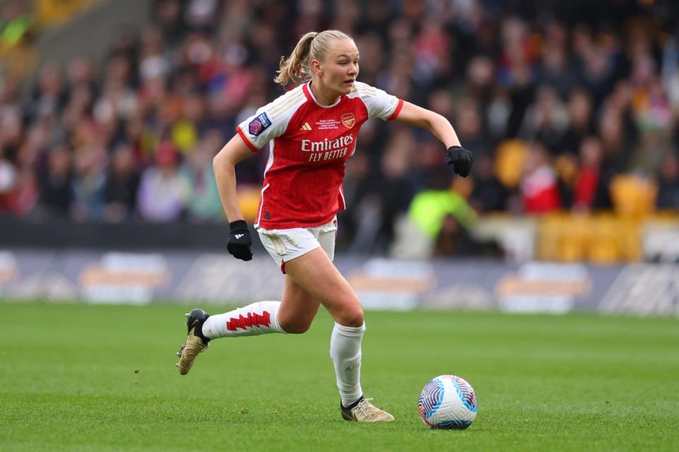 Frida Maanum collapsed during the Women’s League Cup final on Sunday (Getty Images)