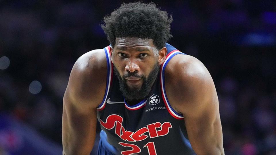 Joel Embiid (pictured) taking a breather in the NBA.