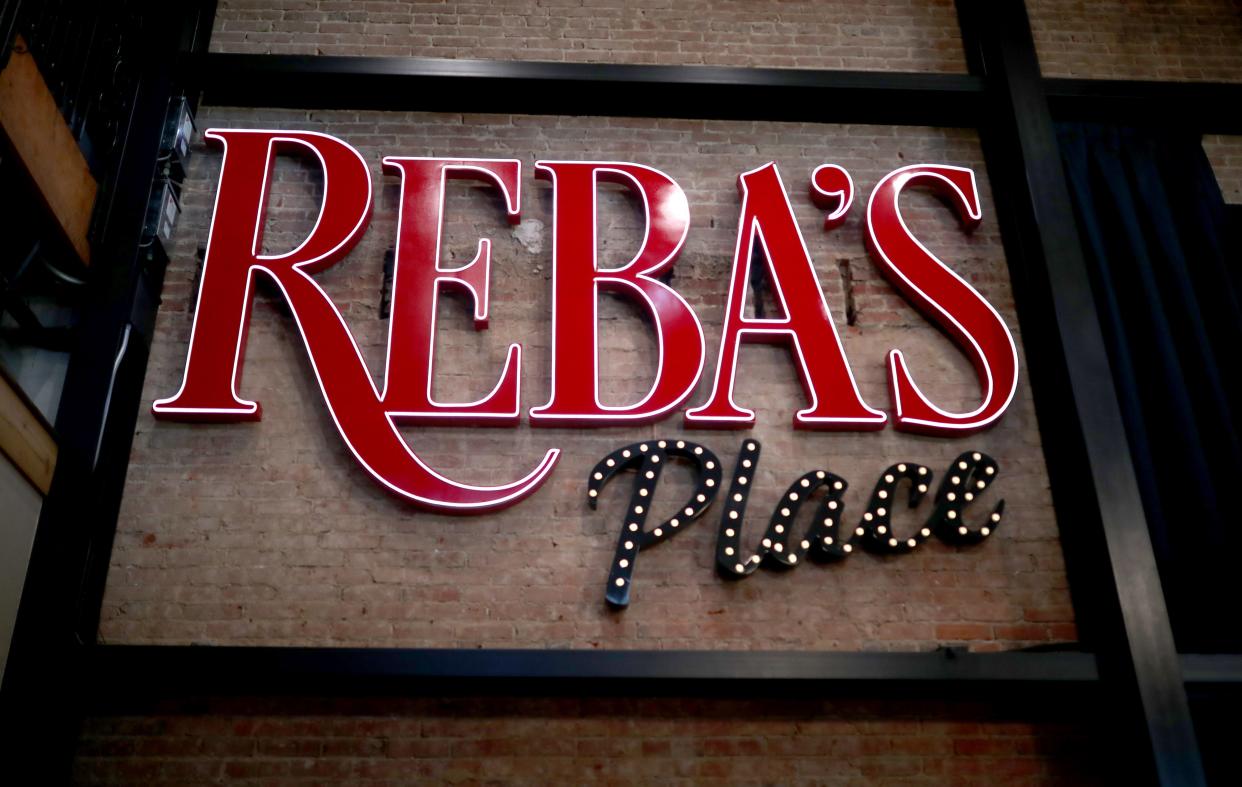 A Reba's Place sign is pictured in Atoka, Okla., Thursday, Jan.26, 2023.