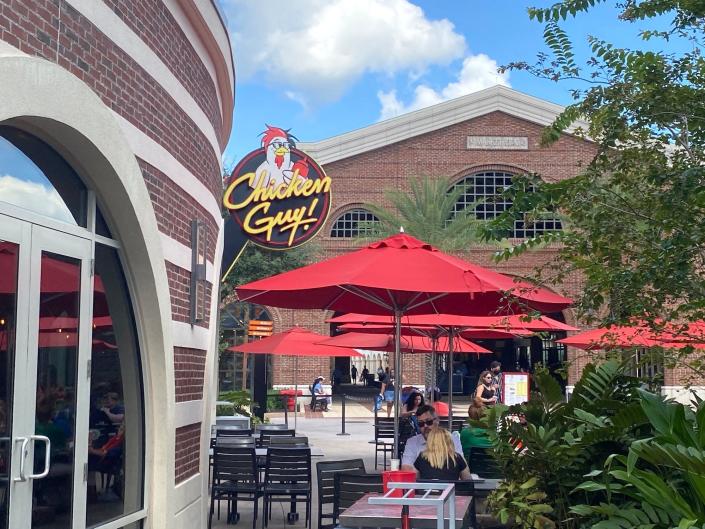 A view of Guy Fieri's Chicken Guy restaurant in Disney Springs.