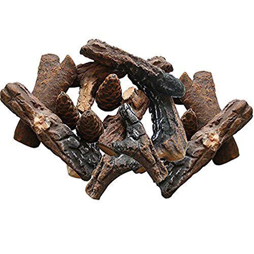 8) Regal Flame 18 Piece Set of Ceramic Wood