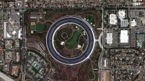 An August 1, 2018 satellite view of the site of the Apple headquarters in Cupertino, California