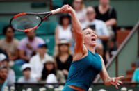 Tennis - French Open - Roland Garros, Paris, France - May 30, 2018 Romania's Simona Halep in action during her first round match against Alison Riske of the U.S. REUTERS/Pascal Rossignol