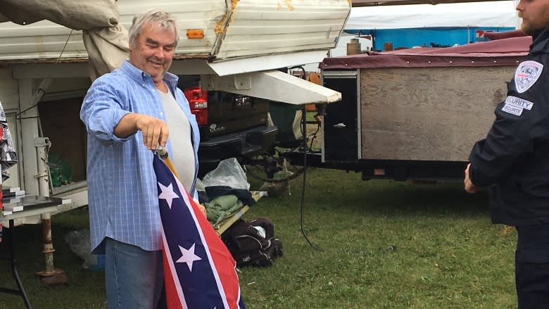 Man asked to stop flying Confederate flag at Sussex Flea Market